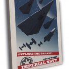 Imperial Navy Starfleet Propaganda Star Wars Movie Art WALL  20x16 inch FRAMED CANVAS PRINT