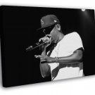 Kendrick Lamar Live Concert Microphone BW Rapper Rap WALL  20x16 inch FRAMED CANVAS PRINT