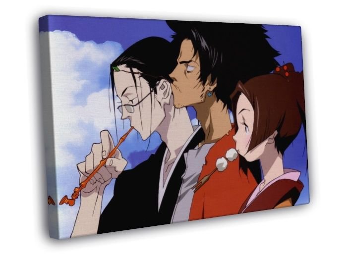 Samurai Champloo Characters Painting Anime Manga Art  20x16 inch FRAMED CANVAS WALL PRINT