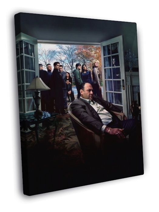 The Sopranos Characters Tony James Gandolfini TV WALL  20x16 inch FRAMED CANVAS PRINT
