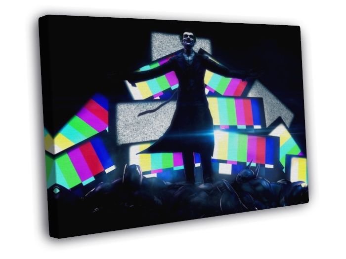 Joker Awesome Art Gotham Batman Arkham Origins  20x16 inch FRAMED CANVAS WALL PRINT