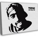 2Pac Portrait Art Smile Tupac Shakur Rapper Hip-Hop WALL  20x16 inch FRAMED CANVAS PRINT