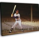 Henry Louis Hank Aaron Classic Baseball Sport  20x16 inch FRAMED CANVAS WALL PRINT
