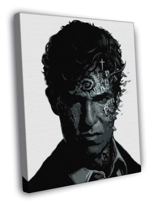 True Detective Rust Cohle Matthew McConaughey Painting WALL  20x16 inch FRAMED CANVAS PRINT