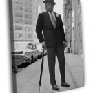 Muhammad Ali London Stylish Umbrella Old Retro BW WALL  20x16 inch FRAMED CANVAS PRINT