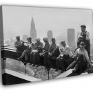 Workers Lunch Skyscraper New York Beam Old Retro WALL  20x16 inch FRAMED CANVAS PRINT