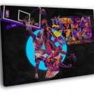 Lebron James King Posterize Dunk Basketball  20x16 inch FRAMED CANVAS WALL PRINT