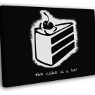 The Cake is a Lie Portal Video Game Cool Art  20x16 inch FRAMED CANVAS WALL PRINT