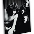 The Doors BW Retro Jim Morrison Vintage Rock Band  20x16 inch FRAMED CANVAS WALL PRINT
