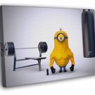 Despicable Me 2 Minion Muscles Bodybuilding Workout WALL  20x16 inch FRAMED CANVAS PRINT
