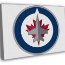 Winnipeg Jets Logo Hockey Sport Art  20x16 inch FRAMED CANVAS WALL PRINT