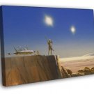 Tatooine Desert Landscape Star Wars Movie Painting Art WALL  20x16 inch FRAMED CANVAS PRINT