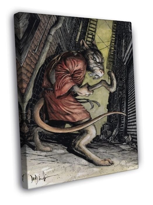 Master Splinter Teenage Mutant Ninja Turtles Art TMNT  20x16 inch FRAMED CANVAS WALL PRINT