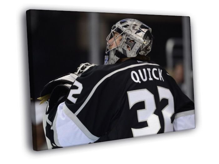 Jonathan Quick Los Angeles Kings Goaltender  20x16 inch FRAMED CANVAS WALL PRINT