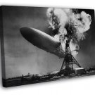 LZ 129 Hindenburg Zeppelin Disaster Retro Photo  20x16 inch FRAMED CANVAS WALL PRINT