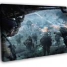 Rebel Alliance Troopers Battle AT-AT Star Wars Movie  20x16 inch FRAMED CANVAS WALL PRINT