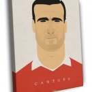 Eric Cantona Portrait Manchester United Art WALL  20x16 inch FRAMED CANVAS PRINT