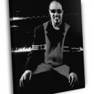 Stevie Wonder BW Piano Retro Music Artist Singer  20x16 inch FRAMED CANVAS WALL PRINT