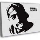 2Pac Portrait Art Smile Tupac Shakur Rapper Hip-Hop WALL  20x16 inch FRAMED CANVAS PRINT