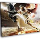 Allen Iverson Philadelphia 76ers Sixers Art  20x16 inch FRAMED CANVAS WALL PRINT