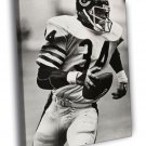 Walter Payton Chicago Bears Classic BW Sport WALL  20x16 inch FRAMED CANVAS PRINT