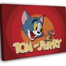 Tom and Jerry Logo Cartoon Classic Art WALL  20x16 inch FRAMED CANVAS PRINT