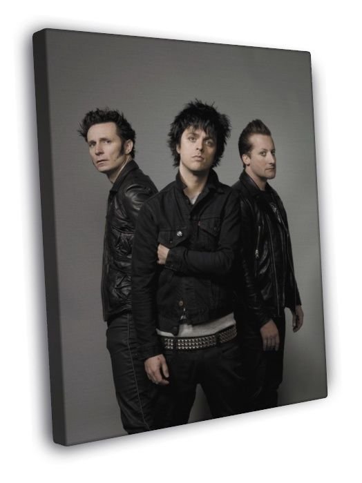 Green Day Punk Rock Band Music  20x16 inch FRAMED CANVAS WALL PRINT