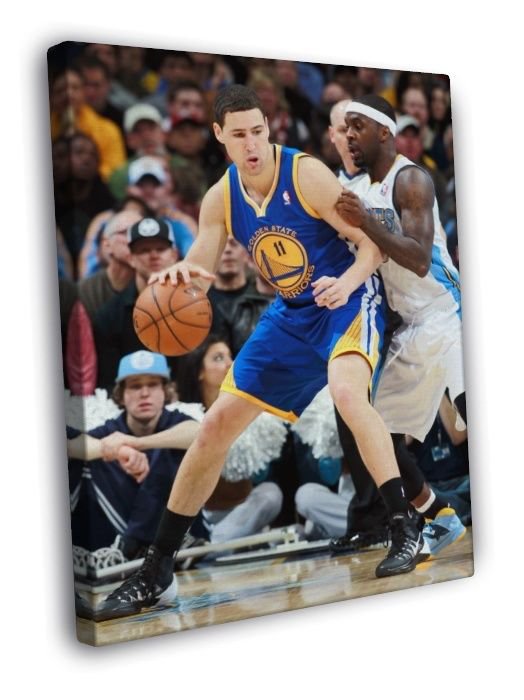 Klay Thompson Golden State Warriors Basketball Sport WALL  20x16 inch FRAMED CANVAS PRINT