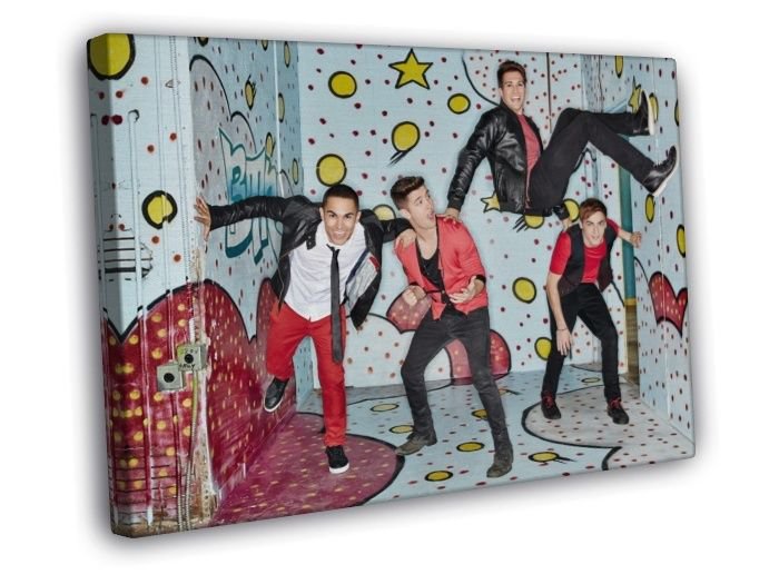 Big Time Rush Pop Band Music Group  20x16 inch FRAMED CANVAS WALL PRINT