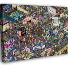 8-Bit Pixel Art Amazing Movie TV Video Game Characters WALL  20x16 inch FRAMED CANVAS PRINT