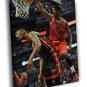 Jimmy Butler Dunk Chris Bosh Bulls Basketball  20x16 inch FRAMED CANVAS WALL PRINT