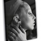 Lady Gaga Beautiful Portrait Pop Music Singer BW WALL  20x16 inch FRAMED CANVAS PRINT