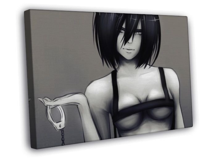 Attack on Titan Shingeki no Kyojin Mikasa Ackerman Hot WALL  20x16 inch FRAMED CANVAS PRINT