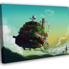 Howl's Moving Castle Anime Manga Art  20x16 inch FRAMED CANVAS WALL PRINT