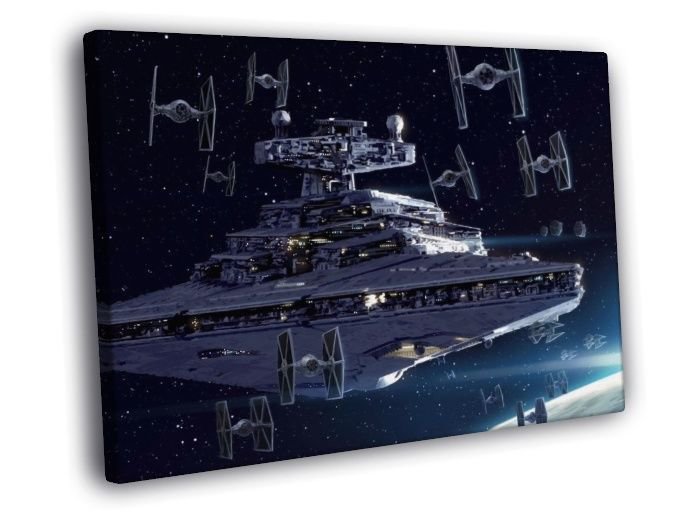 Imperial Navy Starfleet II-class Star Wars Destroyer  20x16 inch FRAMED CANVAS WALL PRINT