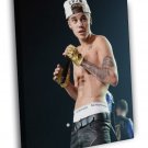 Justin Bieber Hot Shirtless Tattoo Music Singer WALL  20x16 inch FRAMED CANVAS PRINT
