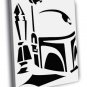 Jango Fett Stencil Artwork Star Wars WALL  20x16 inch FRAMED CANVAS PRINT