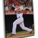 Mike Trout Los Angeles Angels of Anaheim  20x16 inch FRAMED CANVAS WALL PRINT