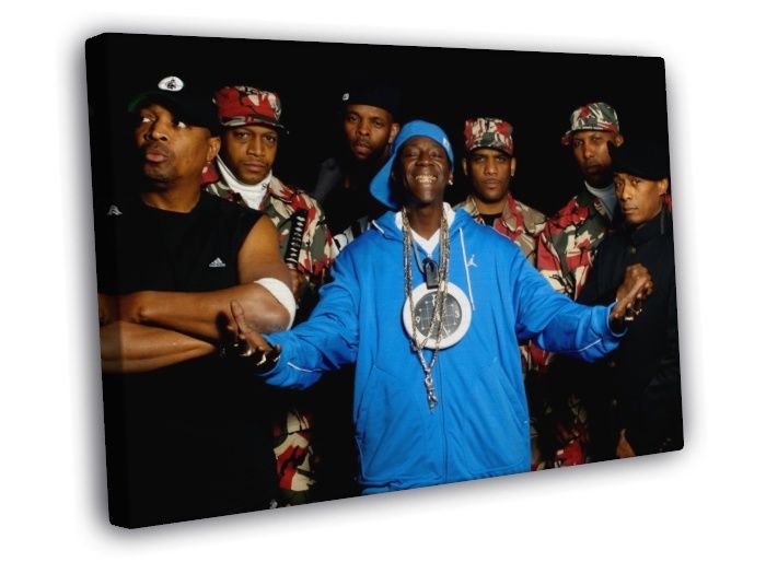 Public Enemy Flavor Flav Band Group Hip-Hop Music Rap  20x16 inch FRAMED CANVAS WALL PRINT