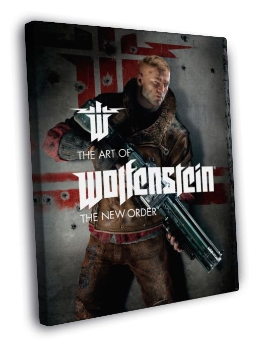 Wolfenstein The New Order Video Game  20x16 inch FRAMED CANVAS WALL PRINT