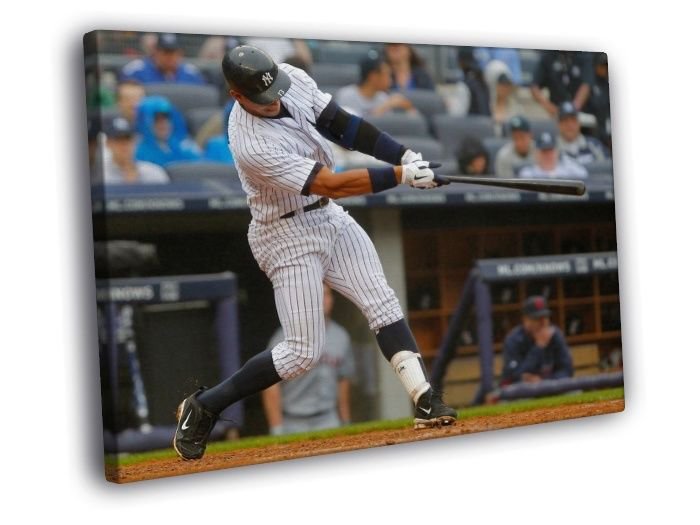 Alex Rodriguez New York Yankees Sport  20x16 inch FRAMED CANVAS WALL PRINT