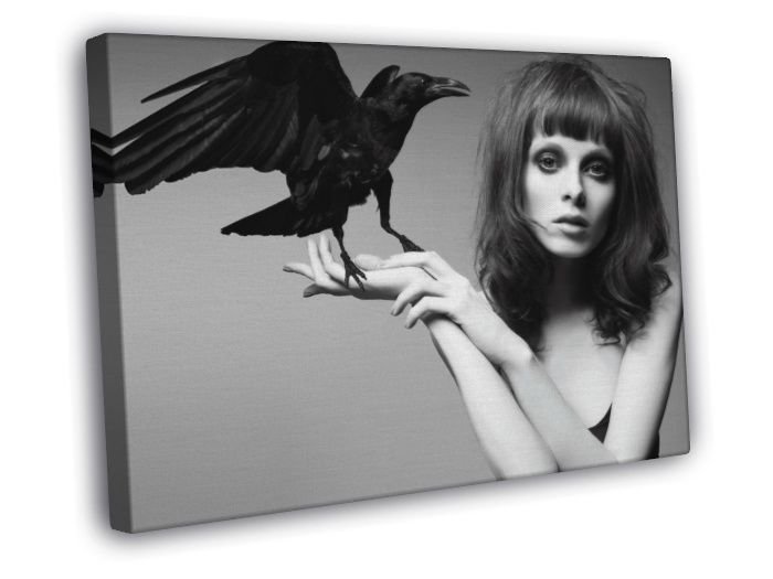 Karen Elson Portrait Music Singer BW  20x16 inch FRAMED CANVAS WALL PRINT