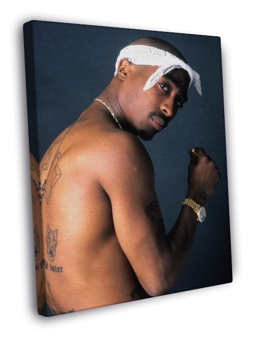 2Pac Tupac Amaru Shakur Tattoos Rapper Hip-Hop Rap WALL 20x16 FRAMED