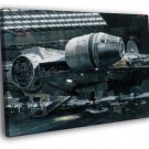 Millennium Falcon Hangar Ship Star Wars Art WALL  20x16 inch FRAMED CANVAS PRINT
