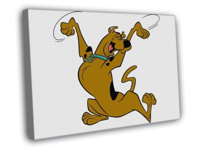 Scooby-Doo Cool Funny Kids Cartoon Art WALL  20x16 inch FRAMED CANVAS PRINT
