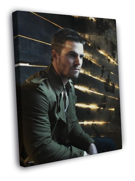 Stephen Amell Handsome Movie Actor  20x16 inch FRAMED CANVAS WALL PRINT