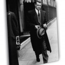 Cary Grant Actor Handsome Hat Retro BW WALL  20x16 inch FRAMED CANVAS PRINT