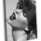 Charlize Theron Portrait Actress BW  20x16 inch FRAMED CANVAS WALL PRINT