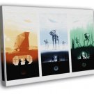 Star Wars Original Trilogy Movie Art AT-AT WALL  20x16 inch FRAMED CANVAS PRINT