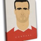 Eric Cantona Portrait Manchester United Art  20x16 inch FRAMED CANVAS WALL PRINT
